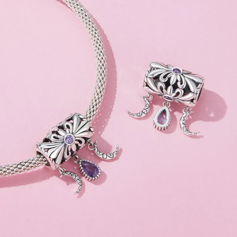(bild till) Pandora Style Vintage Iris Charm - SCC2631 - View 4