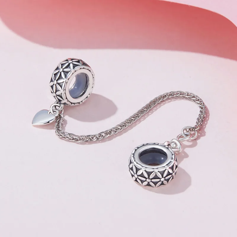 (bild till) Pandora-stil Flower of Life Silikonsäkerhetskedja - SCC2632 - View 2