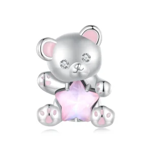 (bild till) Pandora-stil Rosa Stjärnbjörn Charm - SCC2638