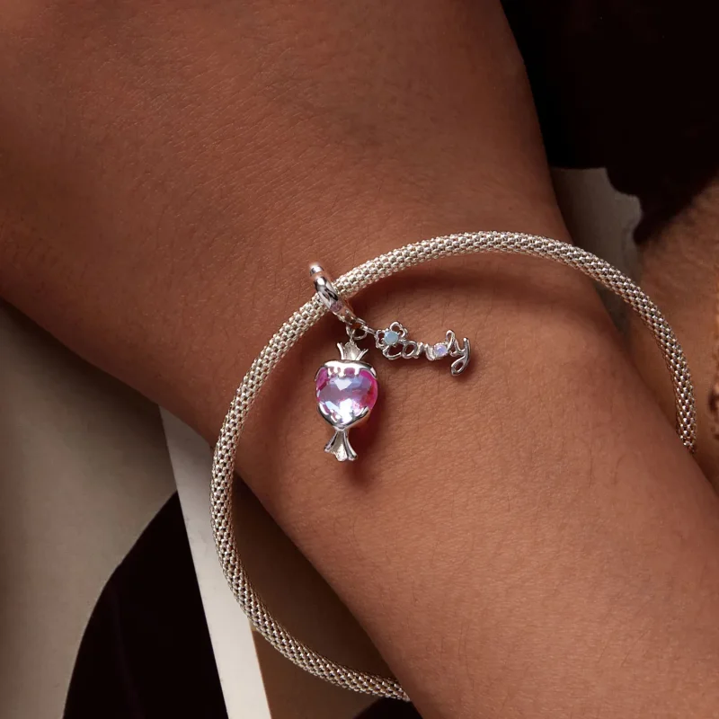 (bild till) Pandora-stil Rosa Godis Hängecharm - SCC2640 - View 5