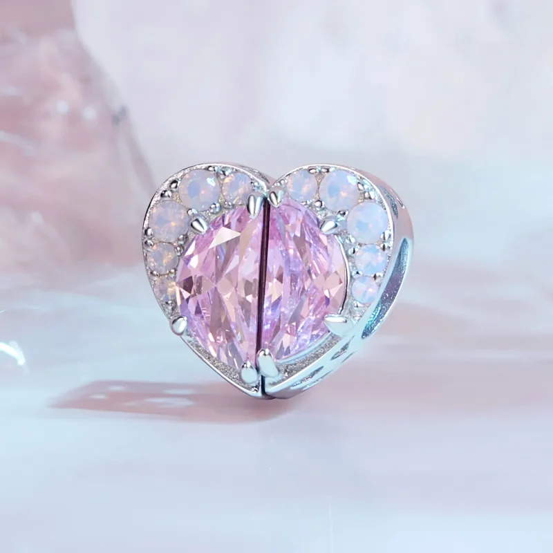 (bild till) Pandora Style Rosa Systrar Hjärtacharm - SCC2641 - View 2