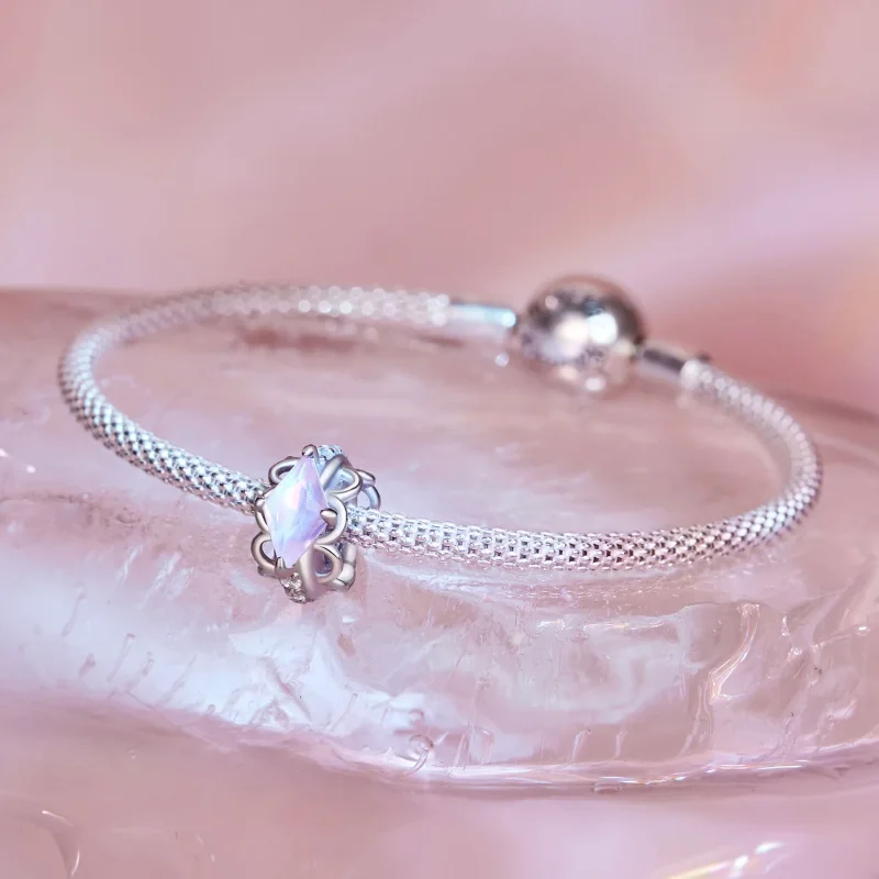 (bild till) Pandora-stil Rosa Spetsar Silikonavståndare - SCC2642 - View 4