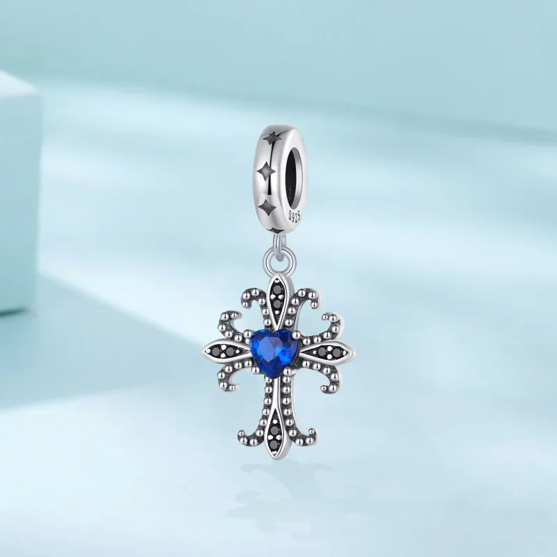 (bild till) Pandora Style Retro Cross Dangle - SCC2643 - View 2