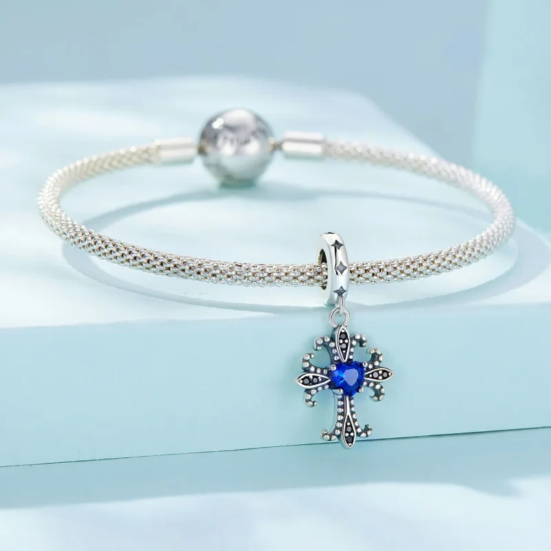 (bild till) Pandora Style Retro Cross Dangle - SCC2643 - View 3