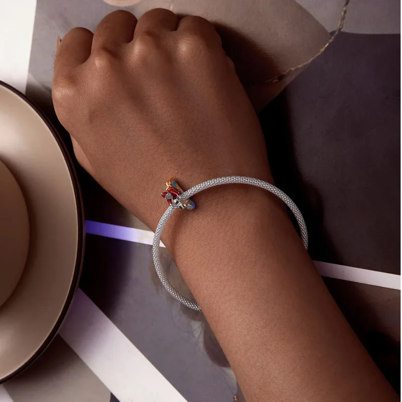(bild till) Pandora-stil Ljusgivande Tomten Är Här Charm - SCC2645 - View 7