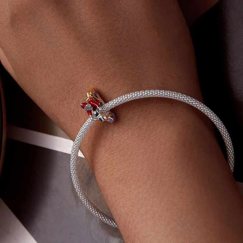 (bild till) Pandora-stil Ljusgivande Tomten Är Här Charm - SCC2645 - View 8