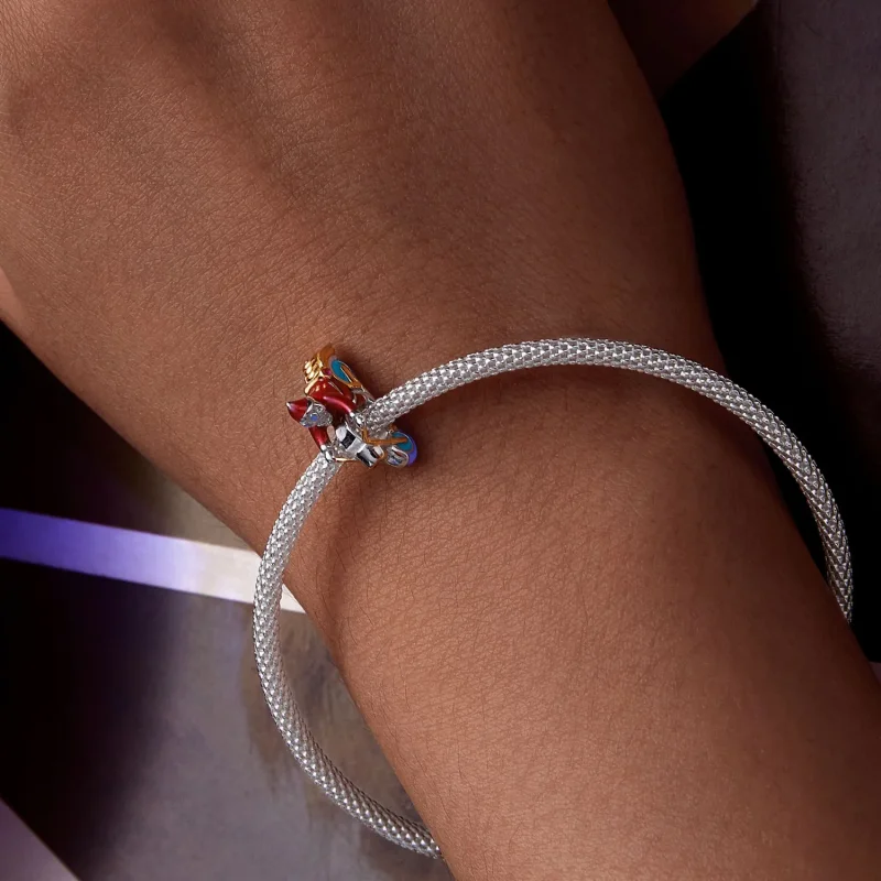 (bild till) Pandora-stil Ljusgivande Tomten Är Här Charm - SCC2645 - View 9