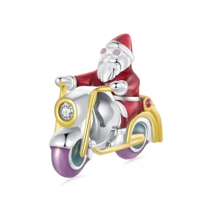 (bild till) Pandora-stil Ljusgivande Tomten Är Här Charm - SCC2645