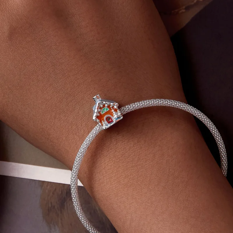 (bild till) Pandora-stil Glödande Julaftonshus Charm - SCC2646 - View 7