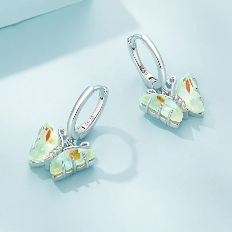 (bild till) Pandora Style Symphony Butterfly Hängeörhängen - SCE1588-GN - View 3