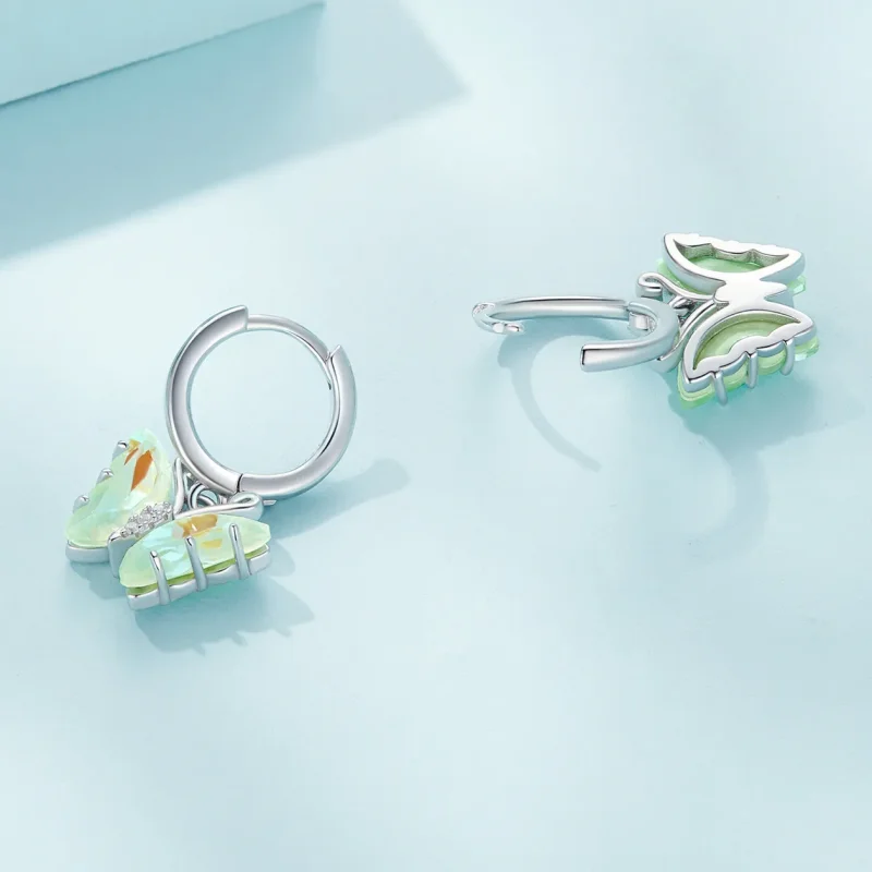 (bild till) Pandora Style Symphony Butterfly Hängeörhängen - SCE1588-GN - View 4