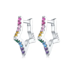 (bild till) Pandora-stil Iridescent Stars Örhängen - SCE1627