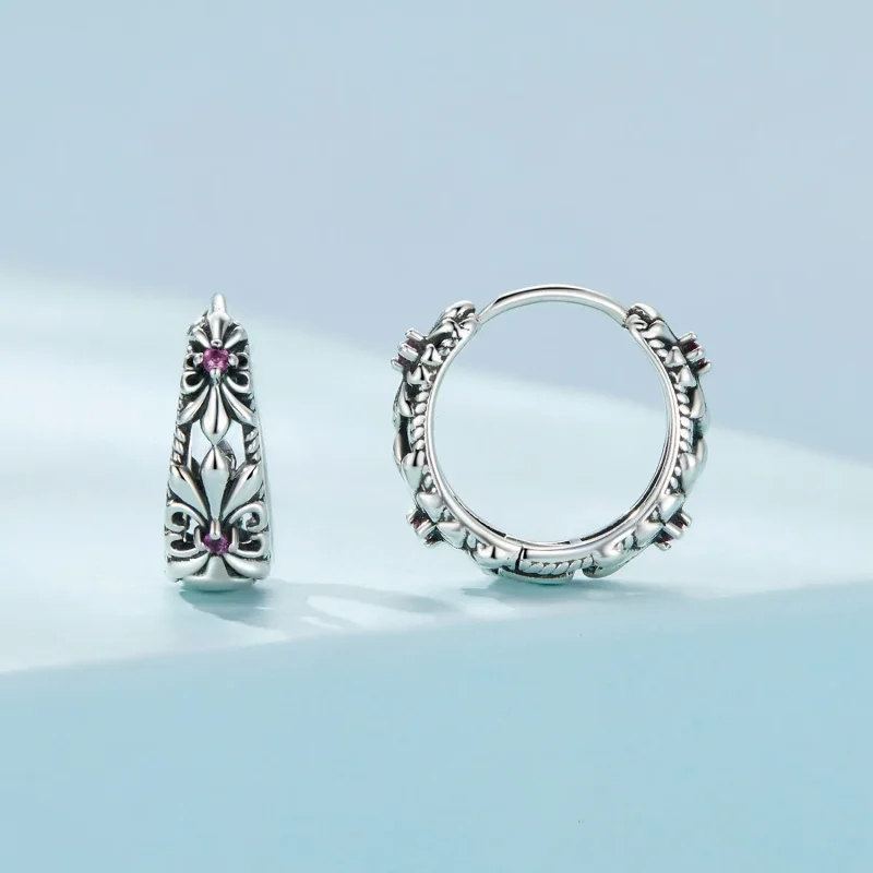(bild till) Pandora Style Iris Vintage Örhängen - SCE1649 - View 2