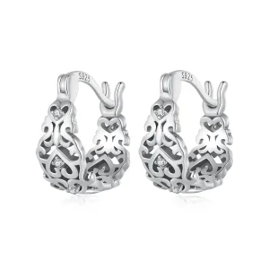 Pandora-stil Retro Mönster Örhängen - SCE1650 (bild till) Pandora-stil Retro Mönster Örhängen - SCE1650