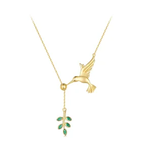 (bild till) Pandora-stil Kolibris Hälsningar-925 Silver Halsband - SCN217-B