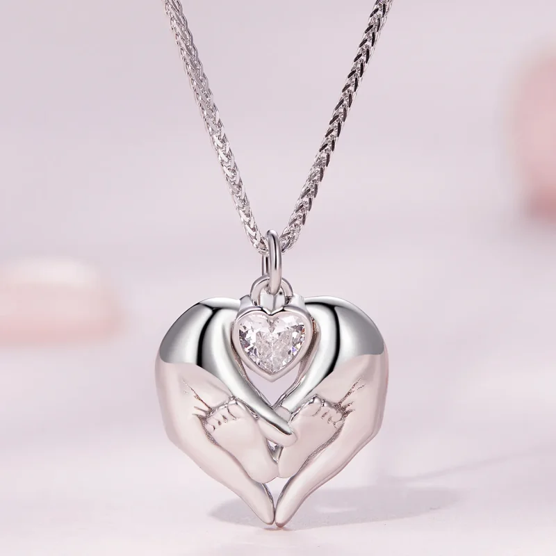 (bild till) Pandora-stil Fotavtryck Halsband - SCN497 - View 3
