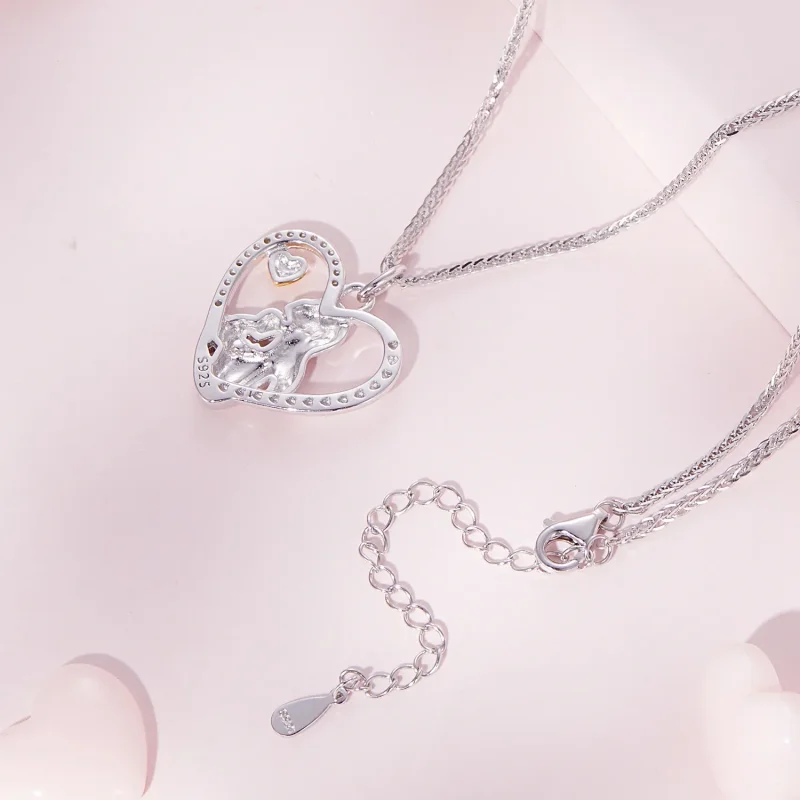 (bild till) Pandora-stil Moders och Sons Djupa Kärlek Halsband - SCN498 - View 4