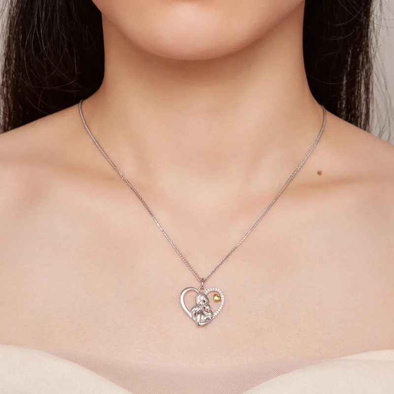 (bild till) Pandora-stil Moders och Sons Djupa Kärlek Halsband - SCN498 - View 6