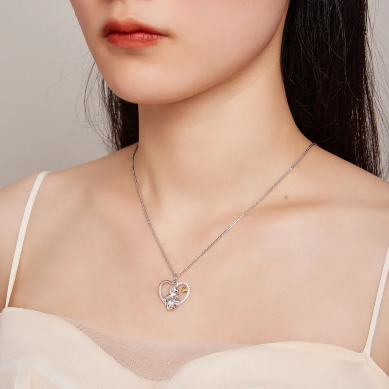 (bild till) Pandora-stil Moders och Sons Djupa Kärlek Halsband - SCN498 - View 7