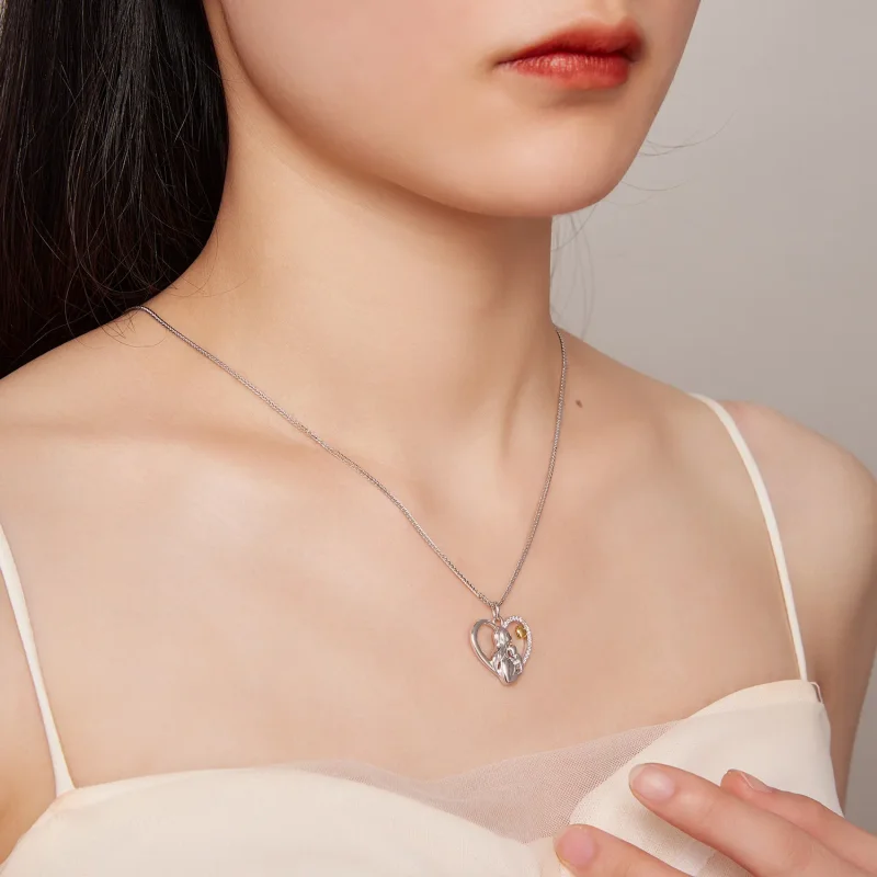 (bild till) Pandora-stil Moders och Sons Djupa Kärlek Halsband - SCN498 - View 8