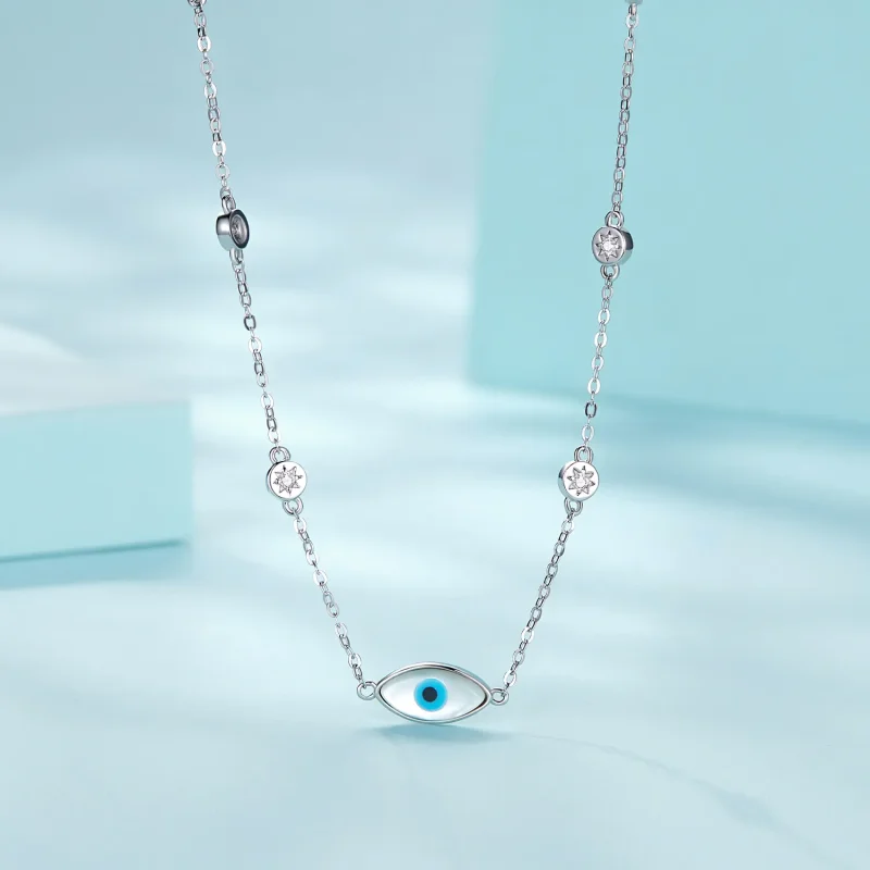 (bild till) Pandora-stil Djävulsöga Halsband - SCN505 - View 3