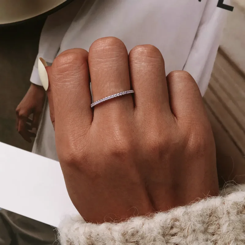 (bild till) Pandora-stil Rosa Diamant Ring - SCR066-J - View 2
