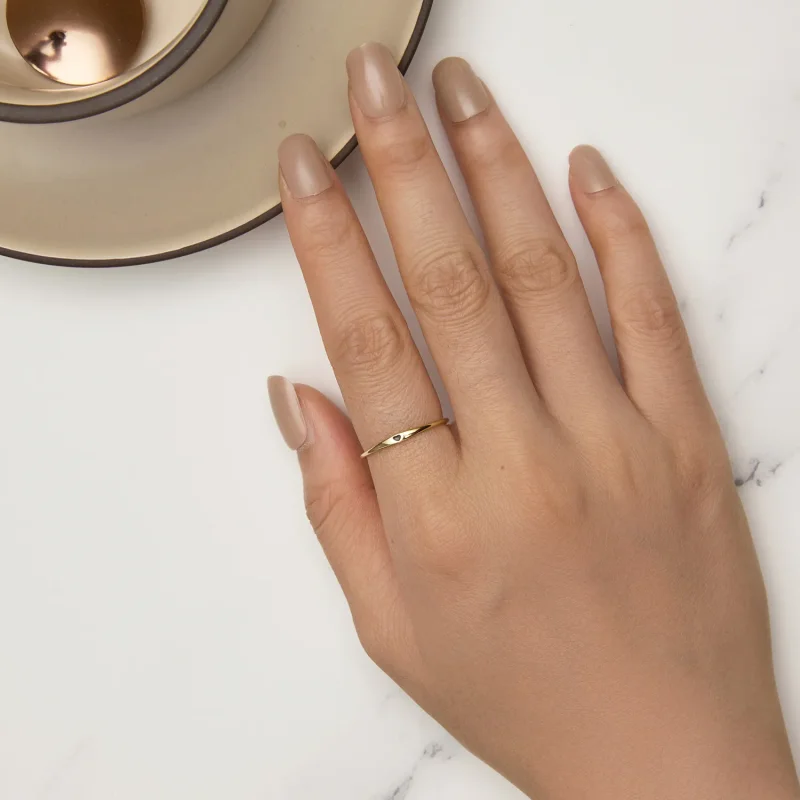 (bild till) Pandora-stil Golden Love Heart Ring - SCR468-B - View 5