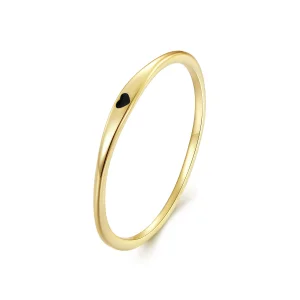 (bild till) Pandora-stil Golden Love Heart Ring - SCR468-B