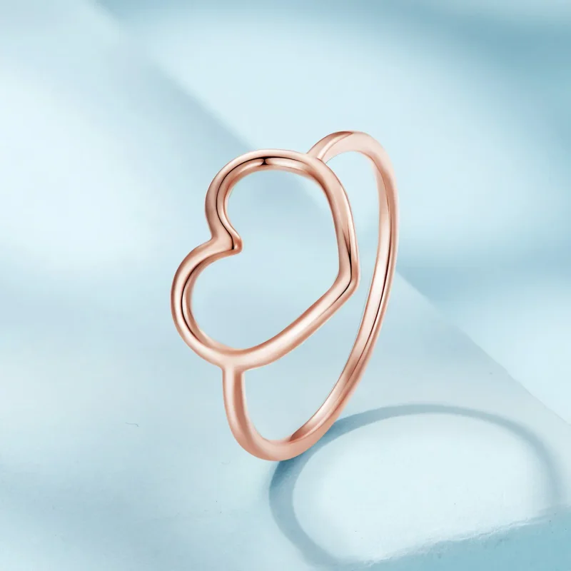 (bild till) Pandora-stil Roséguld Hjärtformad Ring - SCR641-C - View 2