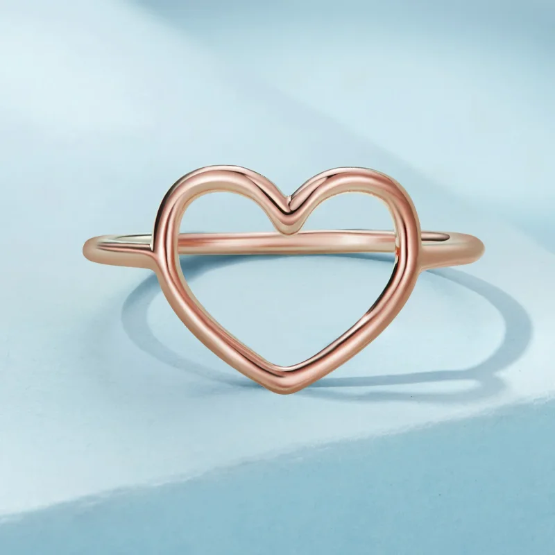 (bild till) Pandora-stil Roséguld Hjärtformad Ring - SCR641-C - View 3