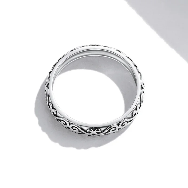 (bild till) Pandora-stil Retro Pressat Mönster Öppen Ring - SCR776 - View 3