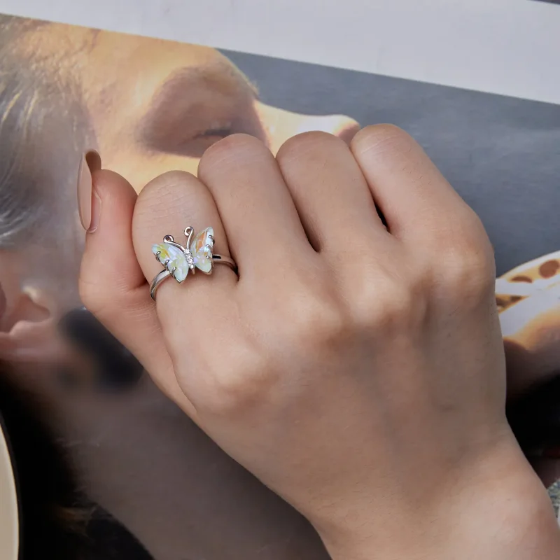 (bild till) Pandora Style Symphony Butterfly Ring - SCR912 - View 6