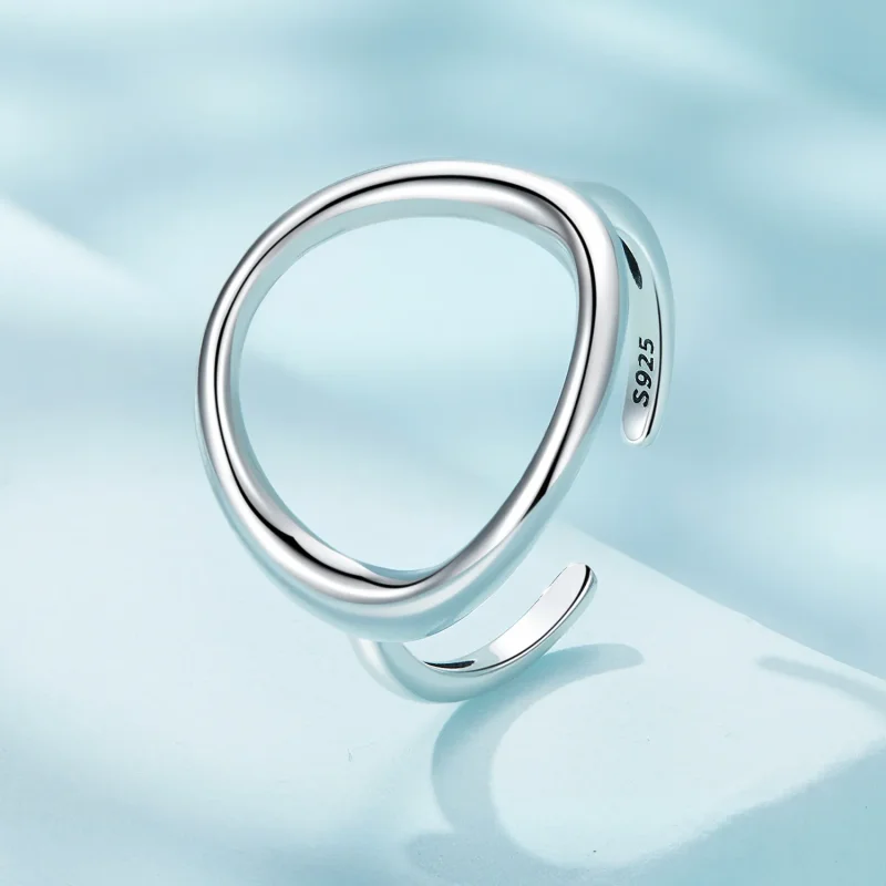 (bild till) Pandora-stil Enkel Samsara Öppen Ring - SCR919 - View 2
