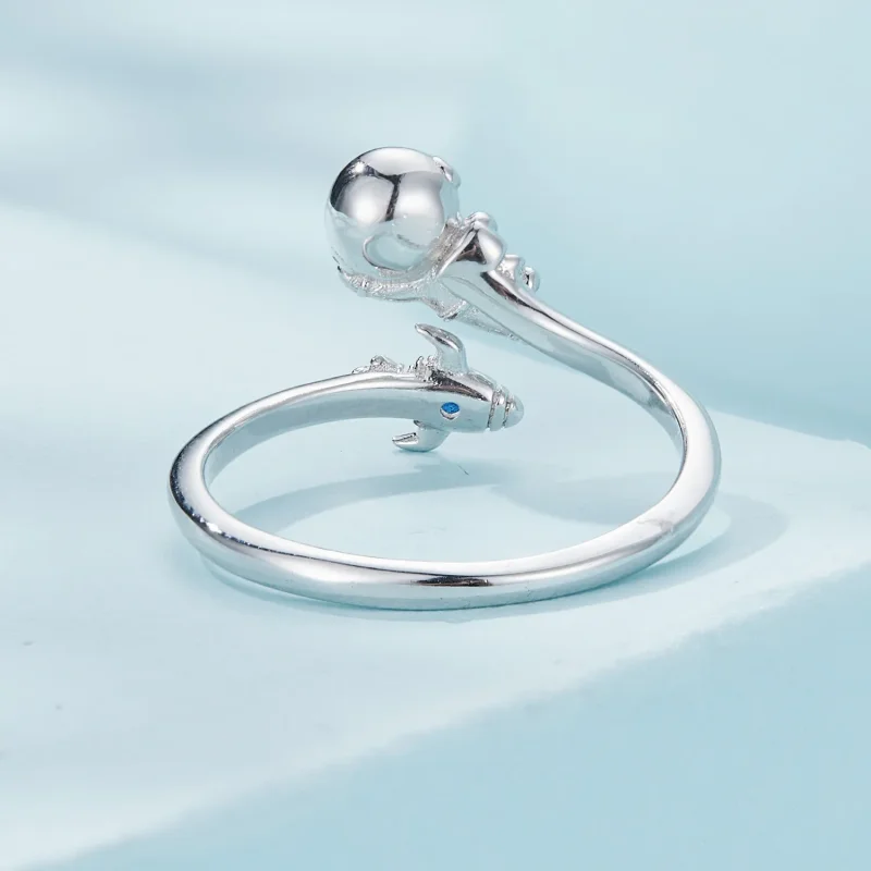 (bild till) Pandora-stil Astronaut Rymdskepp Öppen Ring - SCR920 - View 4