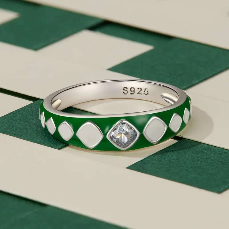 (bild till) Pandora-stil Diamantmönster Ring - SCR942 - View 3