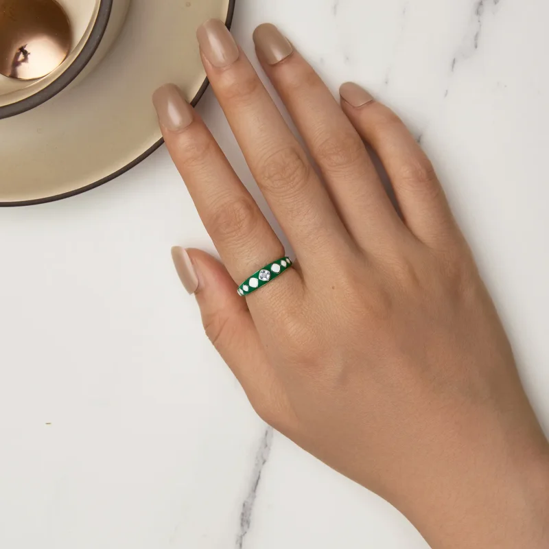 (bild till) Pandora-stil Diamantmönster Ring - SCR942 - View 6