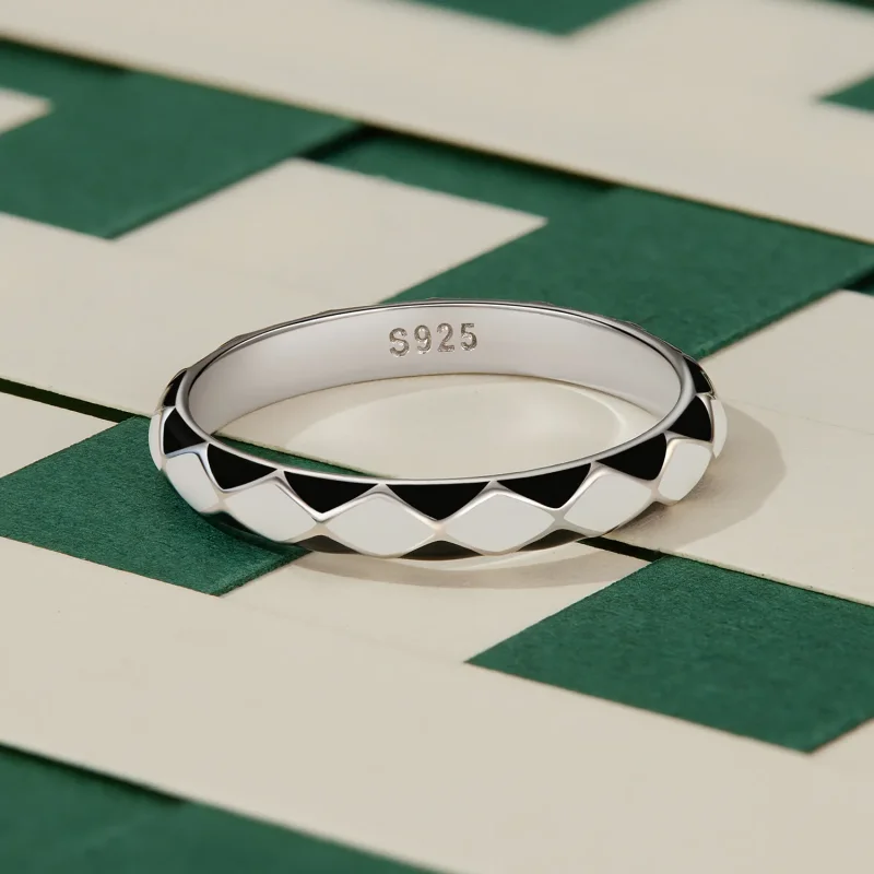 (bild till) Pandora-stil Diamantmönster Ring - SCR943 - View 3