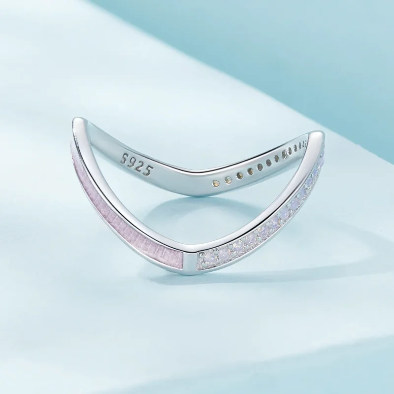 (bild till) Pandora-stil Rosa Önskeben Ring - SCR945-PK - View 3