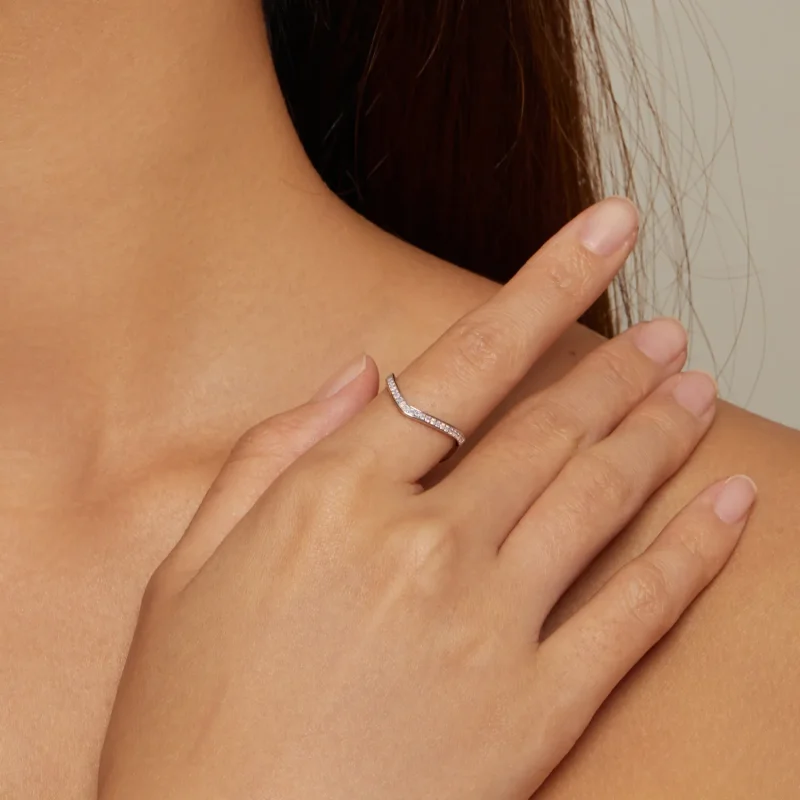 (bild till) Pandora-stil Rosa Önskeben Ring - SCR945-PK - View 4