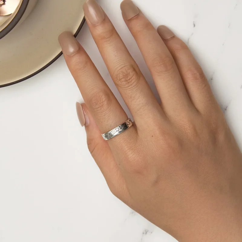 (bild till) Pandora Style Cat Doodle Open Ring - SCR951-E - View 5
