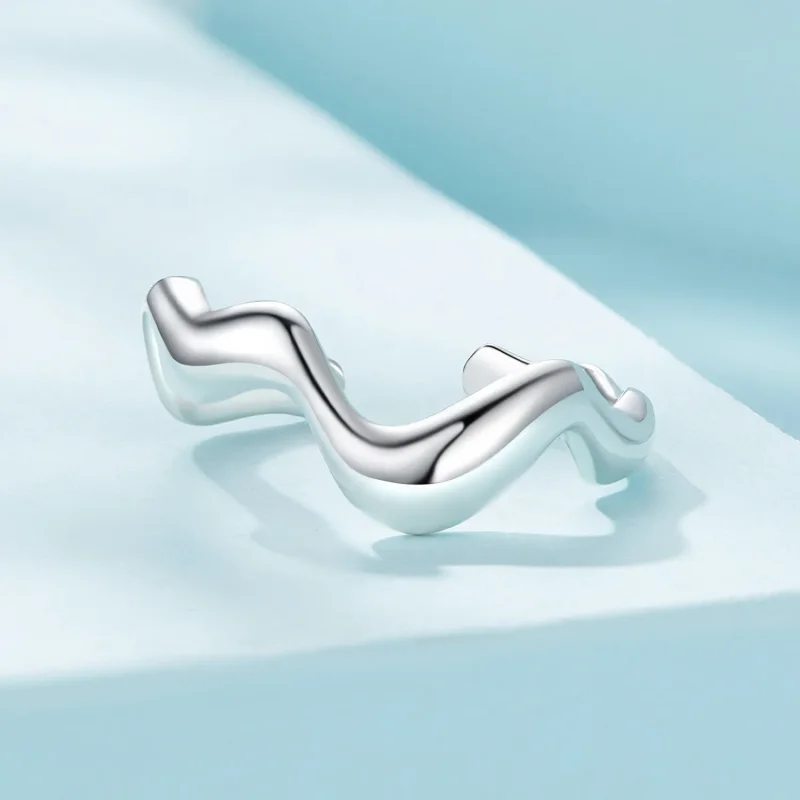 (bild till) Pandora Style Wave Open Ring - SCR954 - View 3