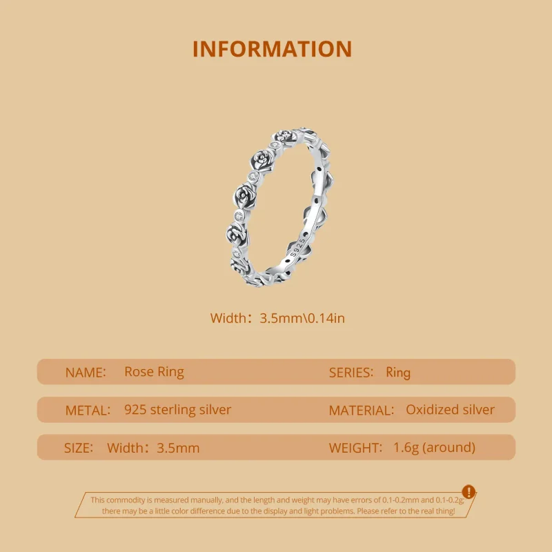 (bild till) Pandora-stil Rose Ring - SCR960 - View 5