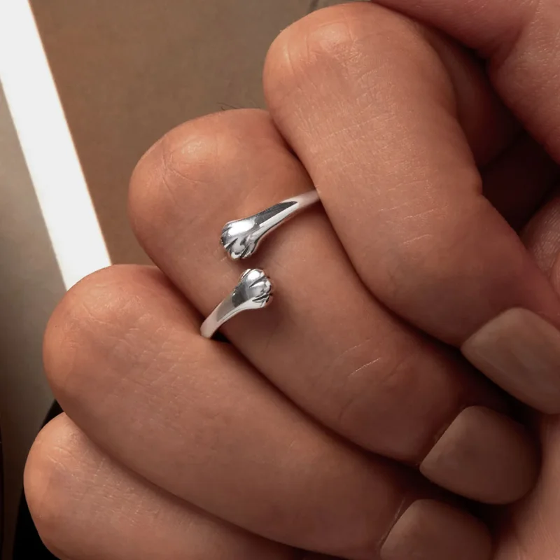 (bild till) Pandora Style Kattkram Öppen Ring - SCR961-E - View 6