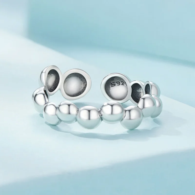 (bild till) Pandora-stil Bubbla Öppen Ring - SCR962-E - View 3