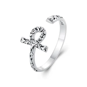 (bild till) Pandora-stil Ankh-kors Öppen Ring - SCR972-E