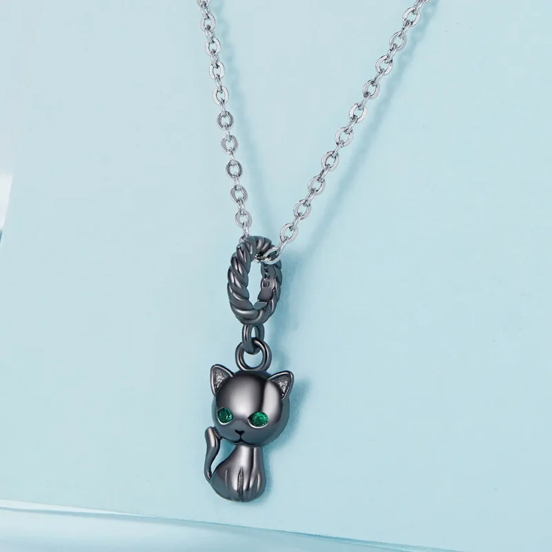 (bild till) Pandora-stil Katt Pendel - SCX122-D - View 2