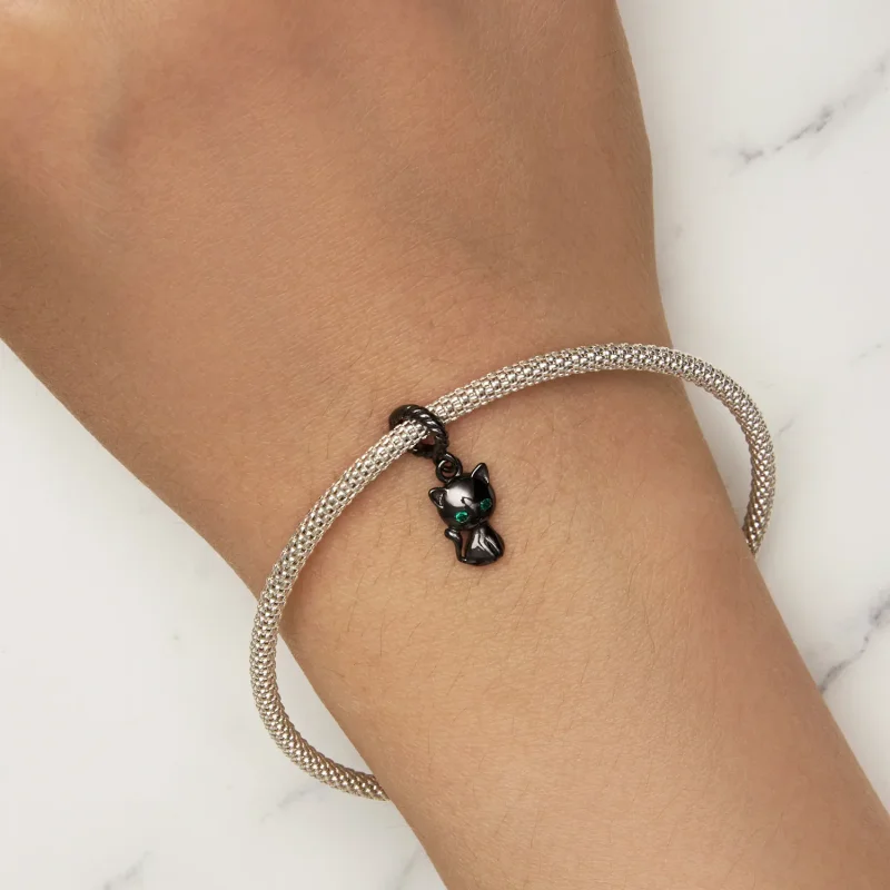 (bild till) Pandora-stil Katt Pendel - SCX122-D - View 5