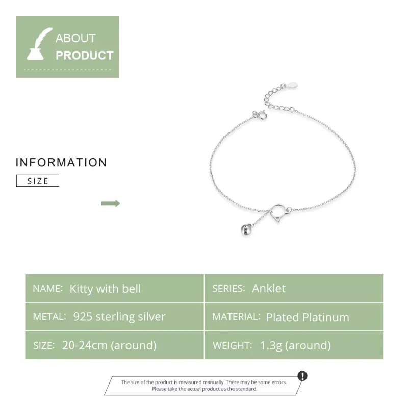 (bild till) Fotled Armband Söt Kattunge & Bell - Sct003 - View 5