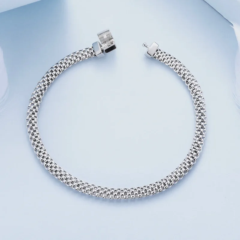 (bild till) Pandora-stil Vävkedjearmband - BSB124 - View 3