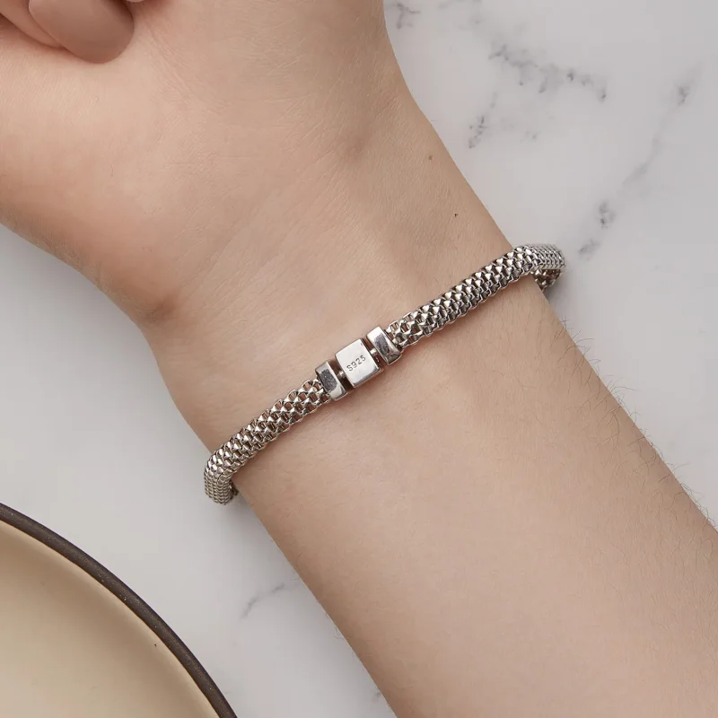 (bild till) Pandora-stil Vävkedjearmband - BSB124 - View 6